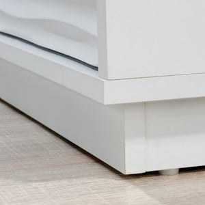 English Elm Bookcase With Drawer - Elegant White Finish, Gold Accents, Adjustable Shelves & Compact Design For Storage B356P402657