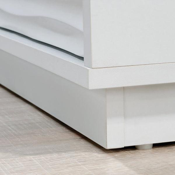 English Elm Bookcase With Drawer - Elegant White Finish, Gold Accents, Adjustable Shelves & Compact Design For Storage B356P402657