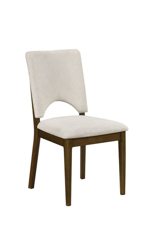 English Elm Contemporary Oak Veneer Extendable Dining Set Six Upholstered Chairs Angular Tapered Legs B011S02505