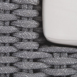 Bernhardt Bernhardt Capri Outdoor Sofa With Handwoven Grey Mist Rope, Plush Faux-Down Cushions, Aluminum Frame - Made to Order OP1017C