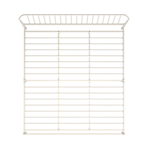 Homelegance By Top-Line Dante Metal Platform Bed with Curved Metal Headboard White Metal