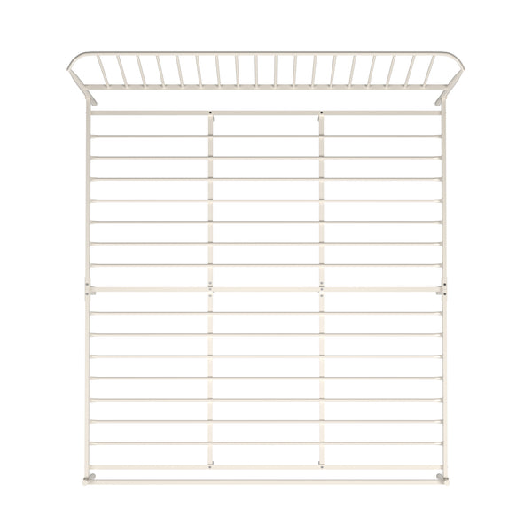 Homelegance By Top-Line Dante Metal Platform Bed with Curved Metal Headboard White Metal