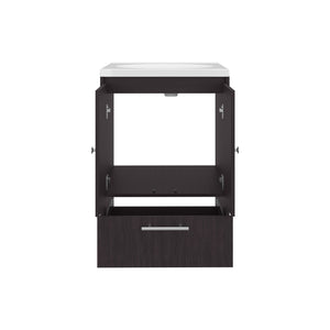 English Elm Bathroom Vanity with Sink Engineered Wood, Single Drawer Storage, Compact Modern Minimalist Design Black 34.25 L x 23.23 W x 13.39 H B097P350324