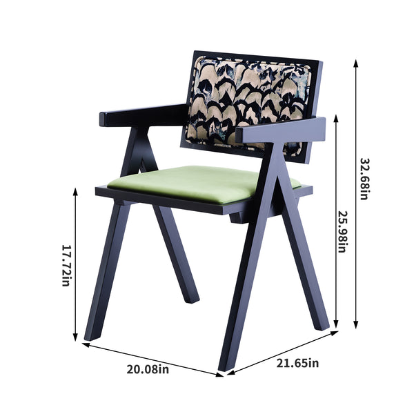 English Elm 2 Black Rubberwood Dining Chairs With Rattan-Style Seats – Medieval Elegance For Modern Spaces W2720P237609