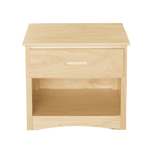 English Elm Contemporary Pine Wood Nightstand Open Shelf Drawer Bedside Table for Modern Bedrooms B011P473065