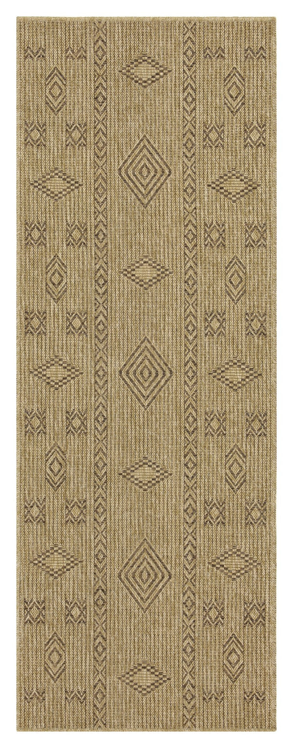 English Elm Earth Jute/Mocha 2'7" X 7'3" Indoor/Outdoor Area Rug - Durable, Stylish, Kid & Pet Friendly Design! B186P198816