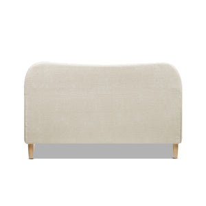 English Elm Jennifer Taylor Home - Roman Curved Headboard Upholstered Queen Bed In Oatmeal Beige Chenille - Chic, Eco-Friendly Design! B2719P353142