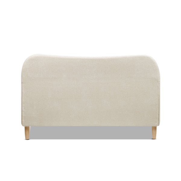 English Elm Jennifer Taylor Home - Roman Curved Headboard Upholstered Queen Bed In Oatmeal Beige Chenille - Chic, Eco-Friendly Design! B2719P353142