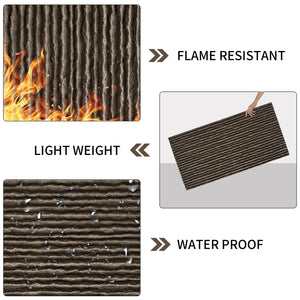 English Elm 3d Faux Stone Pu Wall Panels Set Lightweight Flame Resistant Architectural Accent W347P419659