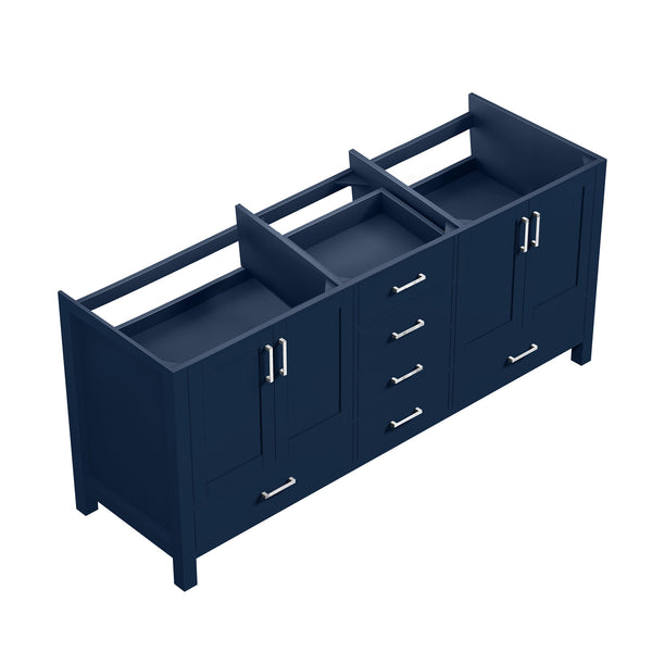 English Elm Navy Double Bath Vanity 80" W x 22" D – Solid Wood Frame, Fully Assembled, Soft-Close Drawers, Ample Storage B2731P258955
