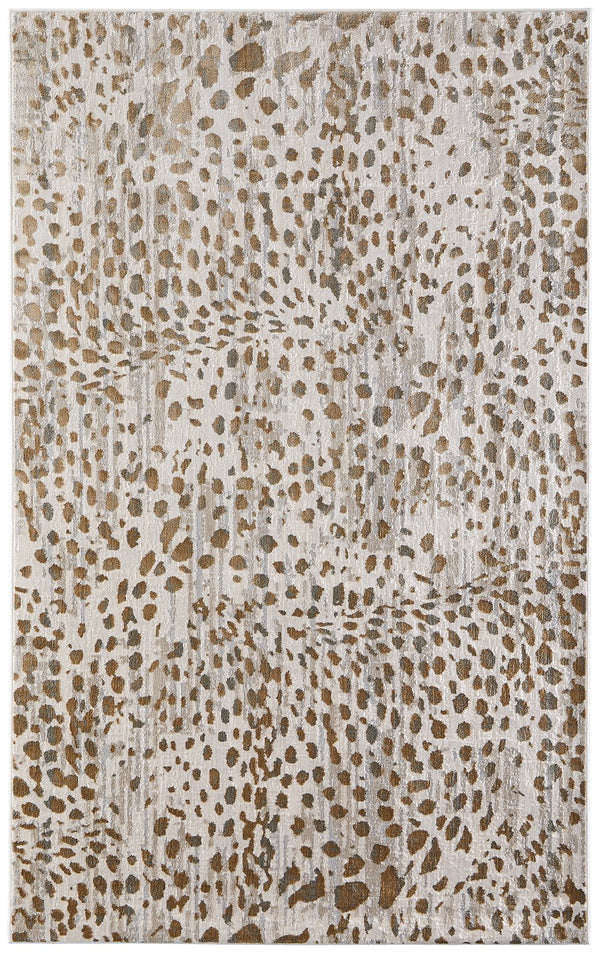 Feizy Rugs Waldor Modern Elegance High-low Pile Rug In Gold, Ivory & Gray - Perfect For Chic Home Decor Brown,Ivory,Tan Polypropylene,Polyester 7353837fbge000f05