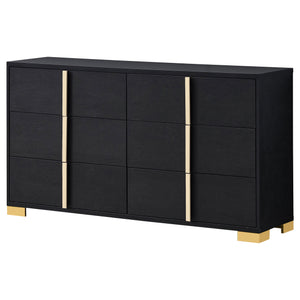 English Elm Medici Black 6-Drawer Dresser - Modern Storage Solution With Stylish Design & Ample Space For Essentials B062P353273