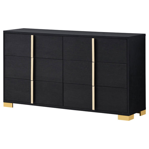 English Elm Medici Black 6-Drawer Dresser - Modern Storage Solution With Stylish Design & Ample Space For Essentials B062P353273