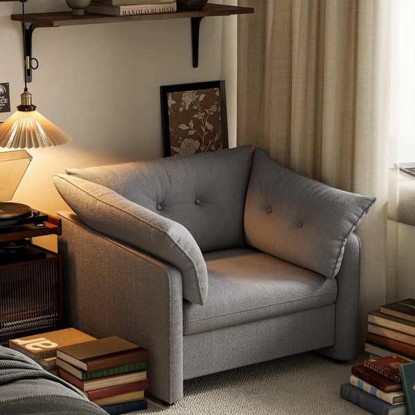 English Elm Modern Chenille Oversized Armchair - Cozy Accent Chair For Living Room, Bedroom, And More! W2997P236147