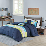 Mi Zone Pipeline Casual Comforter Set MZ10-062 Navy