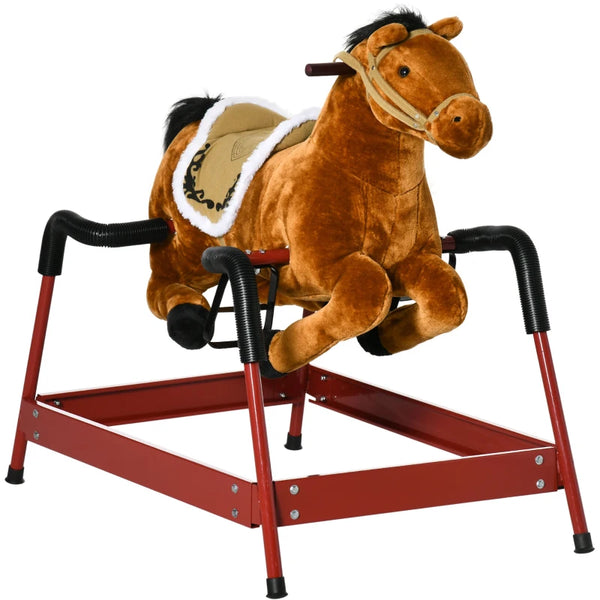 English Elm Soft Plush Unicorn Spring Horse Ride on Toy with Sound for Kids Ages 3 and Up T3971P442144
