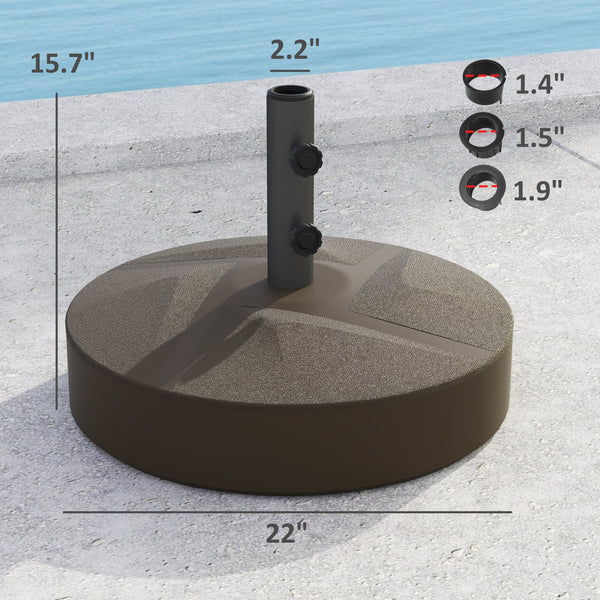 English Elm Holder Hdpe Fillable Patio Umbrella Base with Dual Knobs for Secure Outdoor Anchoring T3971P425830