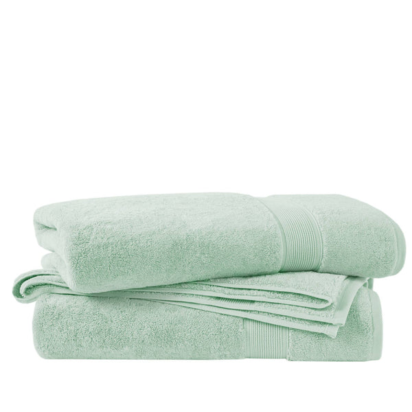 JLA Home Madison Park Signature - Ultra-Soft premium 100% long-staple cotton towels — 800 GSM plush, antimicrobial, Oeko-Tex certified comfort Seafoam MPS73-528