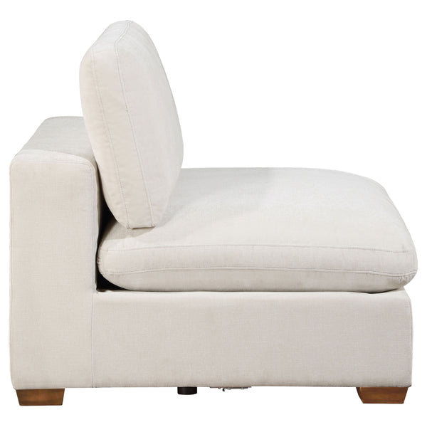 English Elm Murtagh Ivory Upholstered Armless Chair — Classic Slipper Silhouette, Plush Cushioning & Durable Wood Frame (Ivory) B062P378325