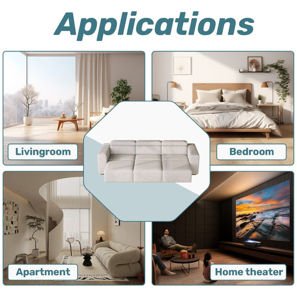 English Elm Power Reclining Sofa - Modular 3-Seat Electric Couch With Bluetooth, Wireless Charging & Storage Solutions W3795S00002-GIGA