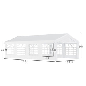 English Elm Outdoor Cathedral Window Party Canopy Galvanized Steel Frame Uv Resistant Pe Tent T3971S00127
