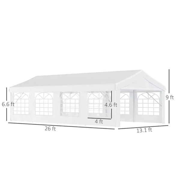 English Elm Outdoor Cathedral Window Party Canopy Galvanized Steel Frame Uv Resistant Pe Tent T3971S00127
