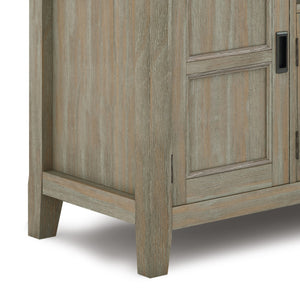 English Elm Burlington Solid Wood Tall TV Media Stand with Storage Drawers, Adjustable Shelves & Cord Management Light Brown B136P158513