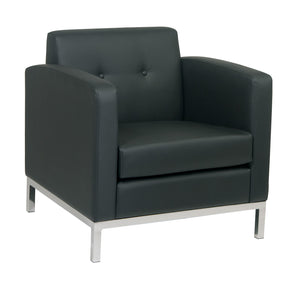 OSP Home Furnishings Wall Street Armchair Black