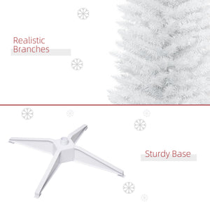 English Elm Homcom Slim Black Pencil Christmas Tree 6ft Artificial with 390 Branch Tips Unlit W2225P229788