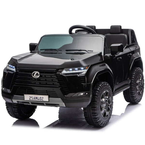 English Elm Lexus Gx550 Two Seat Kids Ride on with 24v Power Remote Control and Suspension Black W1578P416226