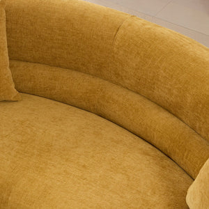 English Elm Modular Cloud Sectional Three Piece Curved Sofa with Polyester Upholstery for Living Room W2582S00203