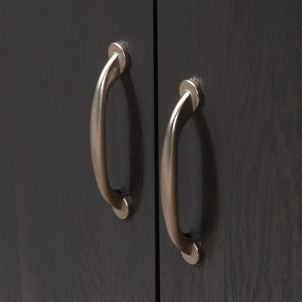 English Elm Microwave/Kitchen Cart Black finish with Drawer, Cord Management, Adjustable Shelf & Casters for Small Spaces B356P402799