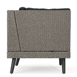 English Elm Christopher Knight Home® - Tahiti Corner Sofa Set With Table - Stylish Brown Outdoor Seating, Weather-Resistant & Comfortable 60125.00SETMBK