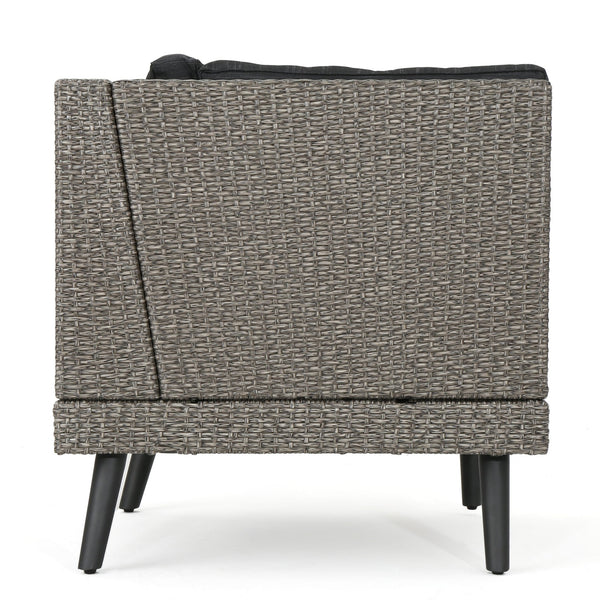 English Elm Christopher Knight Home® - Tahiti Corner Sofa Set With Table - Stylish Brown Outdoor Seating, Weather-Resistant & Comfortable 60125.00SETMBK