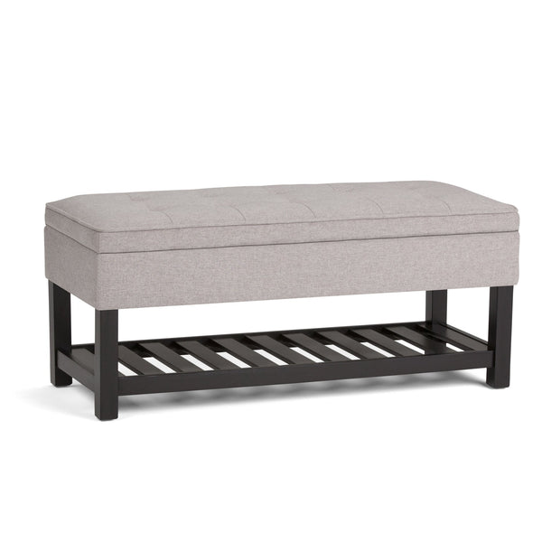 English Elm Cosmopolitan Storage Ottoman Bench - Cloud Grey, Stylish Multi-Functional Seating & Storage Solution B136P158568