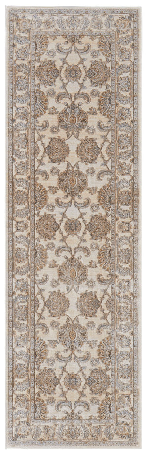 Feizy Rugs Celene Viscose/Polyester Machine Made Classic Rug Tan/Ivory/Brown 2'-6" x 8'