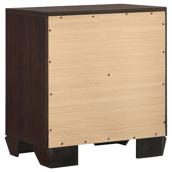 English Elm Warwick Queen Bedroom Set with Leatherette Headboard in Modern Cocoa Finish B062S00753
