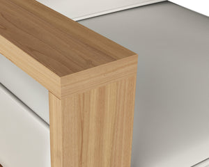 Sunpan Cagliari Armchair - Modern Outdoor Retreat with Teak Wood and Durable Powder Coated Aluminum Frame Palazzo Cream