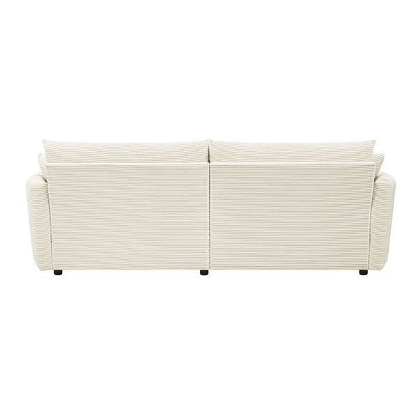 English Elm Oversized Double Chaise Lounge Sofa With Usb Ports & Deep Seating For Ultimate Comfort, Beige N719S002160A-GIGA