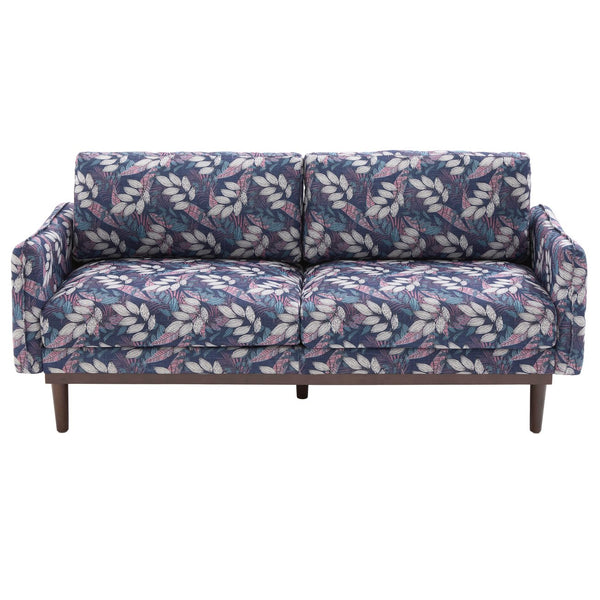 English Elm Modern Chenille Loveseat with Pocket Spring Cushions and Rubberwood Legs for Living Room Blue N763P347228C