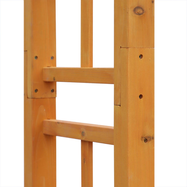 English Elm Outsunny 85" Wooden Garden Arbor – Elegant Outdoor Arch Trellis For Weddings, Vines & Gatherings W2225P174417-GIGA