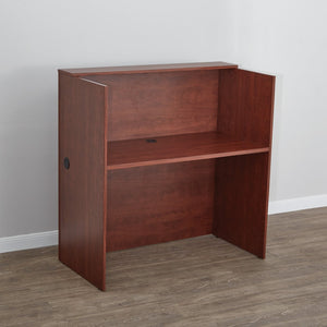 OSP Home Furnishings Laminate Workstation with Scratch Resistant Surface for Open Plan Office Shared Use Cherry LWS482448-CHY