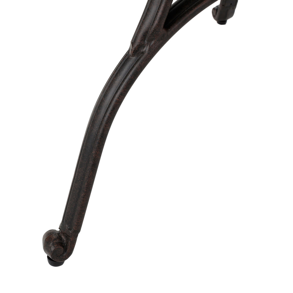 English Elm Christopher Knight Home® - Outdoor Cast Aluminum Circular Dining Table - Elegant Bronze Finish For Patios & Gardens, 49.75" N768P348388B
