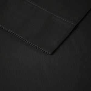 English Elm 4 Pcs Queen Sheet Set - Luxurious Black Cotton-Blend Bedding, Soft & Wrinkle-Resistant Comfort B035P319688