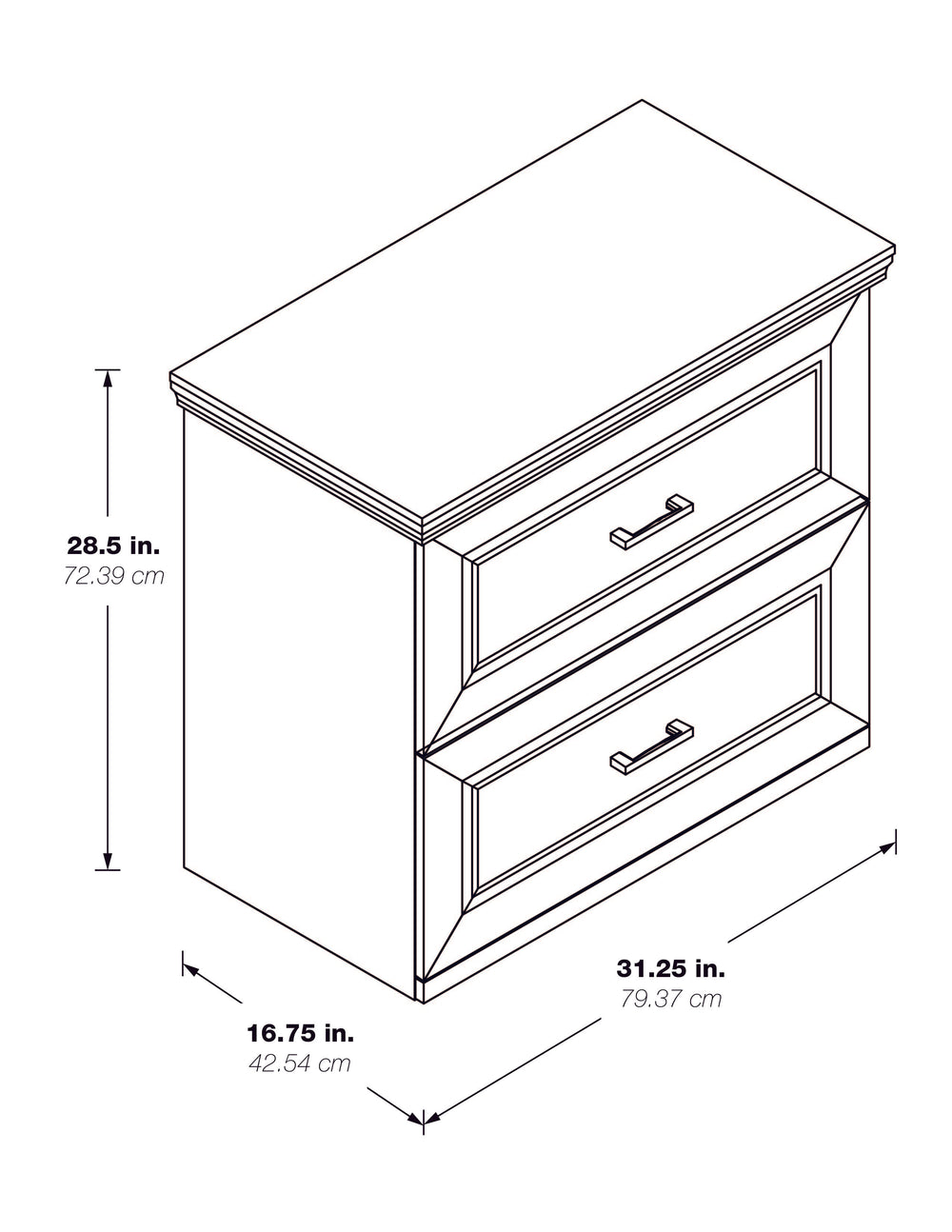 OSP Home Furnishings Jefferson Lateral File Espresso