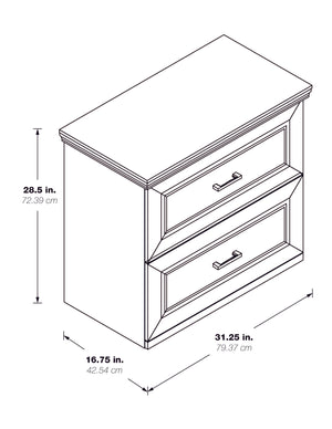 OSP Home Furnishings Jefferson Lateral File Espresso