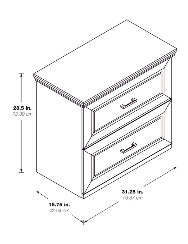 OSP Home Furnishings Jefferson Lateral File Espresso