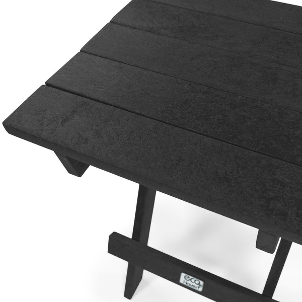 English Elm Riverstone Recycled Hdpe Folding Outdoor Bistro Table Weatherproof Patio Balcony Black B2745P409699