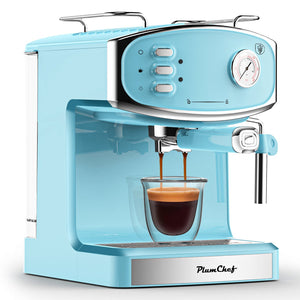 English Elm Plum Semi-automatic Espresso Machine with Steam Wand and 20-bar Pump for Home W1002P414509