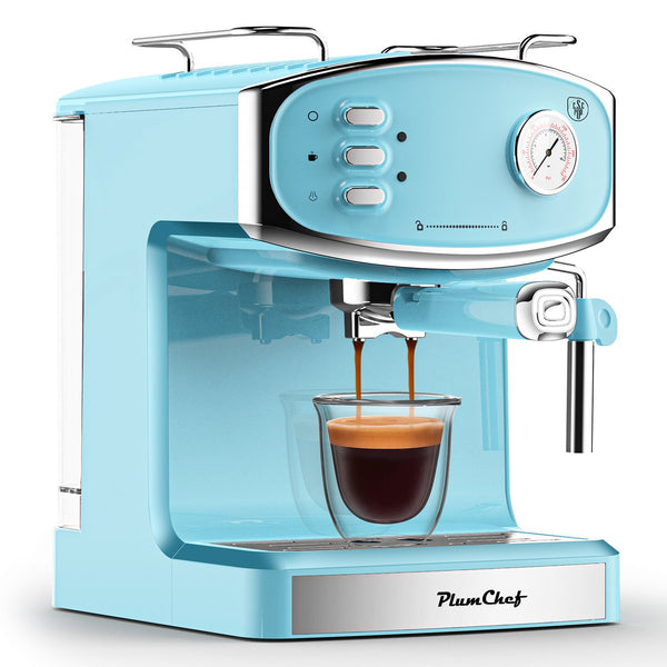 English Elm Plum Semi-automatic Espresso Machine with Steam Wand and 20-bar Pump for Home W1002P414509